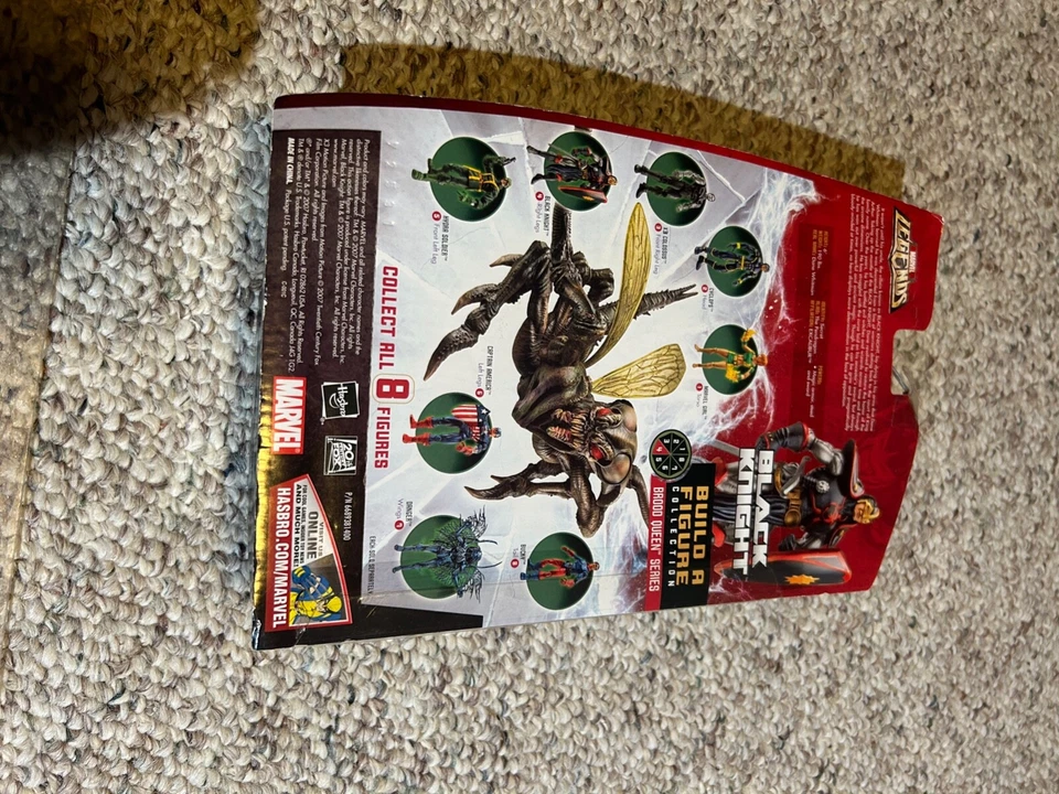 Figura de acción Caballero Negro Marvel Legends Queen Brood Wave BAF 2007 Hasbro Foto 2 de 3