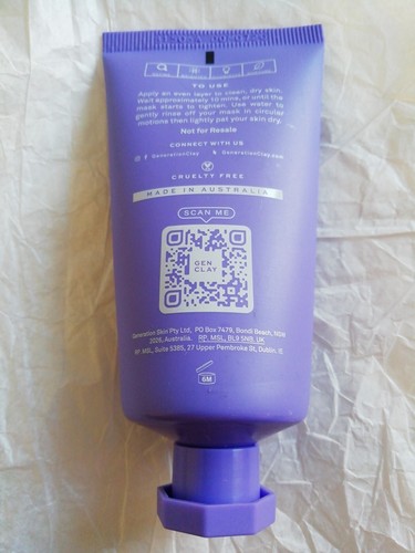 Generation Clay 'Ultra Violet Clay Mask' Brightening Skincare 50ml BRAND NEW - Picture 2 of 2