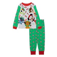 New Disney Characters Toddler Boy Holiday Buddies 2-Piece Pajama Set 2 3 4 5