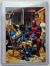 Wolverine & Deadpool Limited Edition Signed "Knitting" Trading Card 4/10