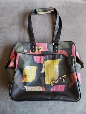 Vintage Roxy 90s Y2K bag Patent Vinyl case travel 90s Limited Edition Rare!