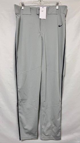 NWT 2021 NIKE Vapor Select Mens Large Gray Navy Piped Baseball Pants BQ5489-056 - 第 1/8 張圖片