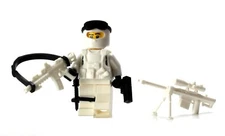 Battle Brick Winter Commando Custom Soldier made with real LEGO® minfig