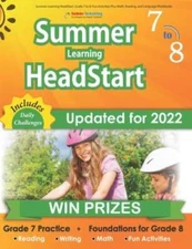 Summer Learning HeadStart, Grade 7 to 8: Fun Activities Plus Math, R - VERY GOOD