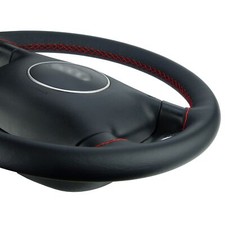 Lenkradhülle passend VW T4 Lenkradbezug Echtleder Lenkrad Bezug Naht rot