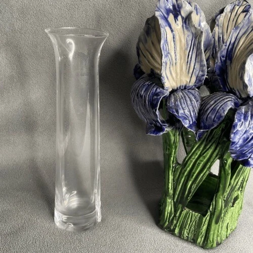 Аватар керамика ручной работы Iris надпись скульптурная керамическая ваза Majolica сад 11"T - Изображение 4 из 4