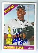 Roenis Elias autographed baseball card 2015 Topps Heritage #15 Rookie Cup