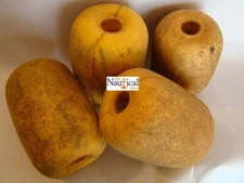 4 x Hard Foam Fish Net Floats Cut From Old Fishing Nets, Vintage Nautical Decor