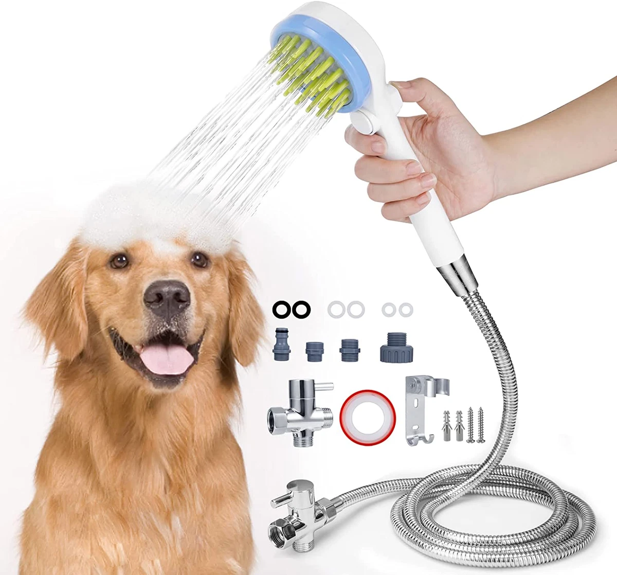 Dog Shower Attachment Easy for Bathtub Faucet Dog Washing Shower