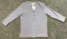 Norm Thompson Petite Blouse Size PM Acetate Made In USA Purple/Pink