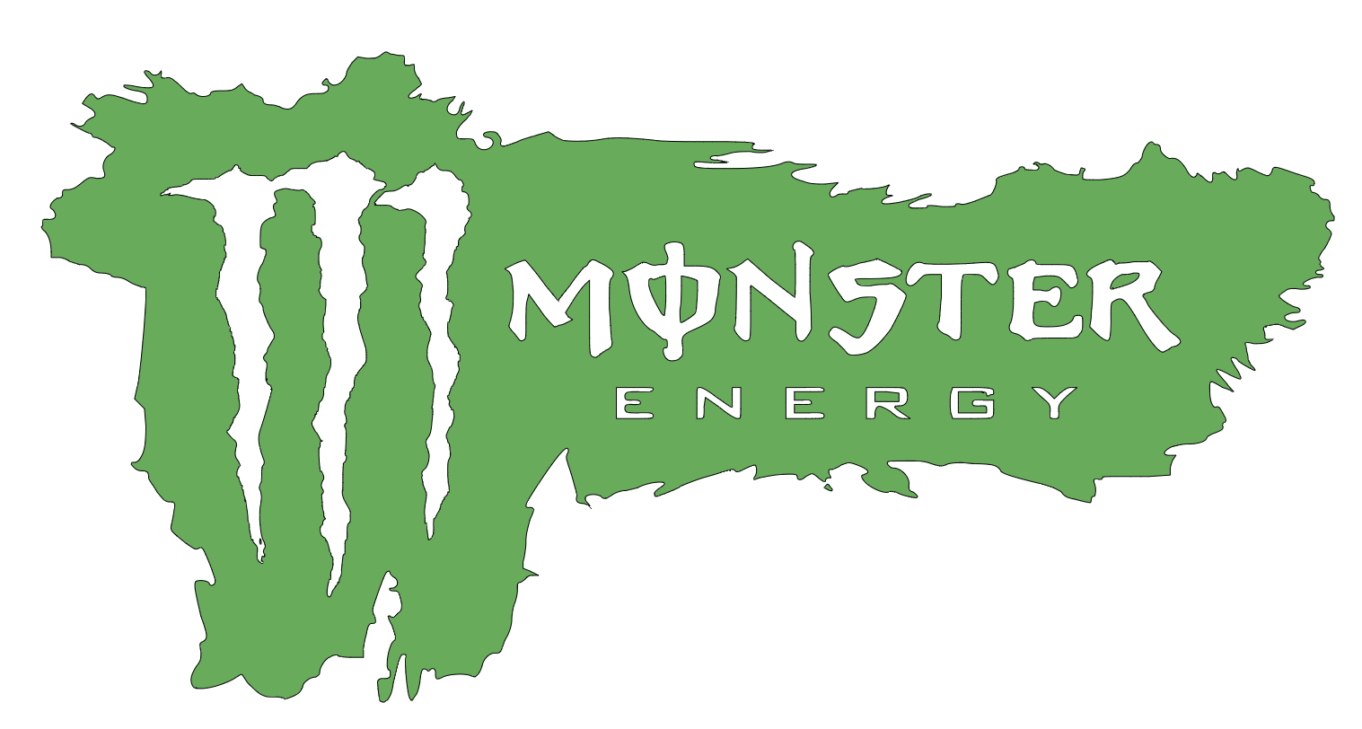 Monster Energy Logo Vinyl Sticker Decal PLUS mini sticker 3 pack