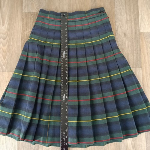 Vtg Betty Z Girls 10 Tartan Plaid USA Made School Girl Pleated Knee Length Skirt - Picture 5 of 6