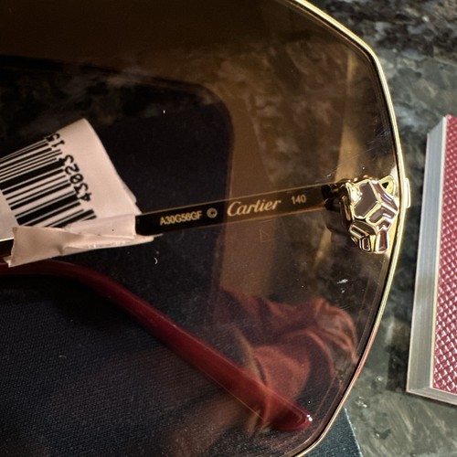 Cartier sunglasses glasses. Gold Frame panther De Cartier. NWT. Retail $1245 - Picture 6 of 12