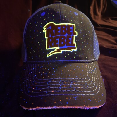 DAVID BOWIE REBEL REBEL Custom Distressed BLACKLIGHT  display picture 3