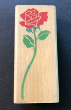 Rubber Stampede Posh Impressions Rubber Stamp Long Stemmed Rose Wood Mounted