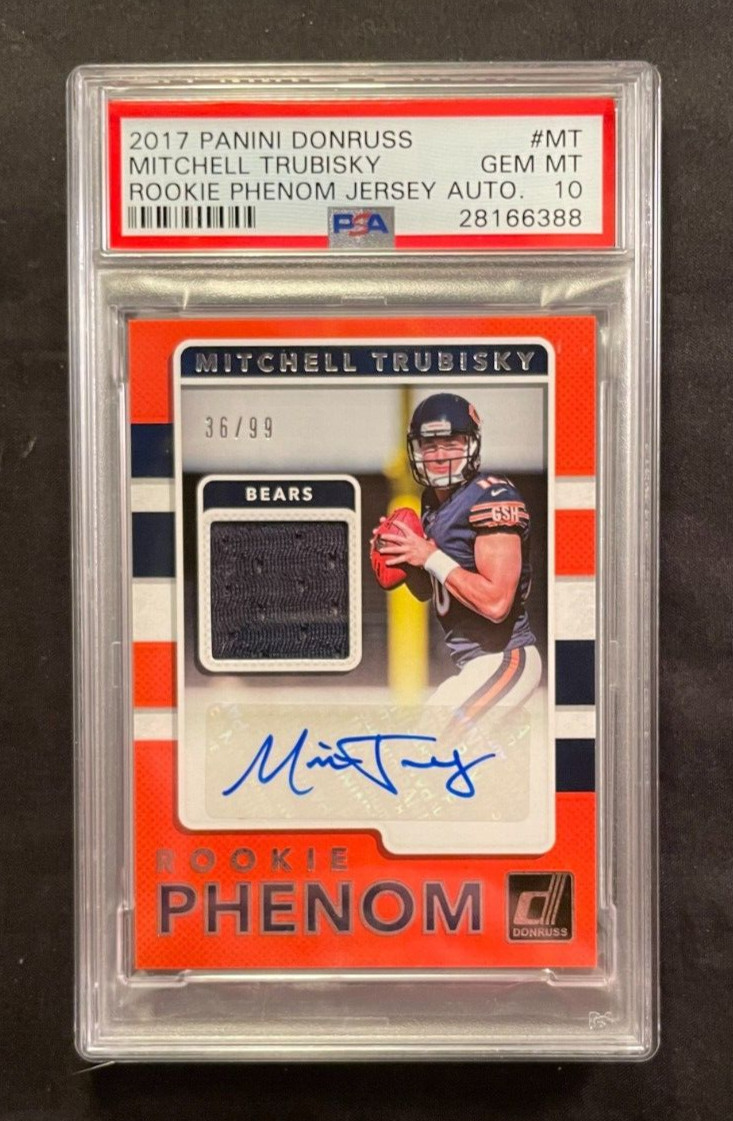 Mitchell Trubisky Panini Donruss Rookie Phenom Jersey Autographs #MT Base