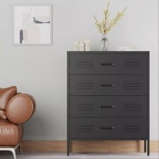 Cofar Black Metal 4 Drawer Dresser for Bedroom,Chests of Drawers for Closet,Room Cofar Black Metal 4 Drawer Dresser for Bedroom,Chests of Drawers for Closet,Room - Image 1