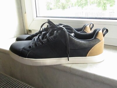 VICTORY DEICHMANN SNEAKER FREIZEIT SCHNÜRSCHUHE SCHWARZ GRAU BRAUN 45 NEU 