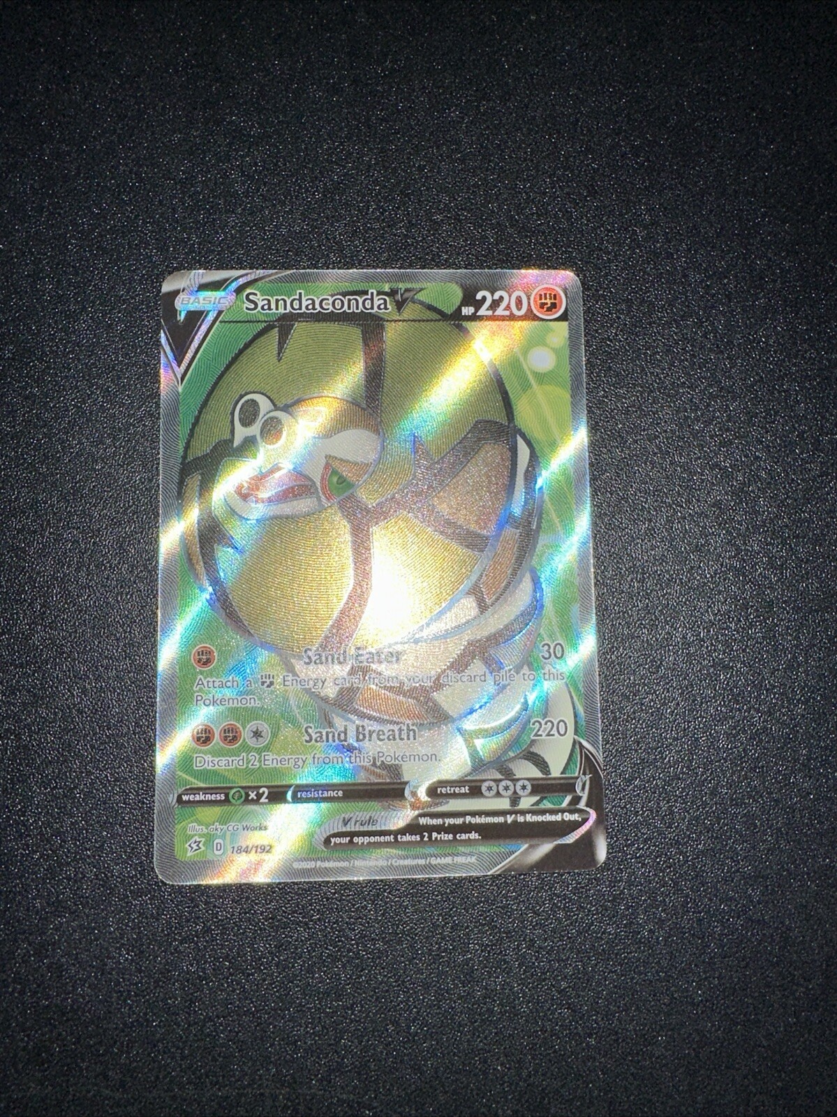 Pokémon TCG Sandaconda V 184/192 Rebel Clash Ultra Rare Full Art NM