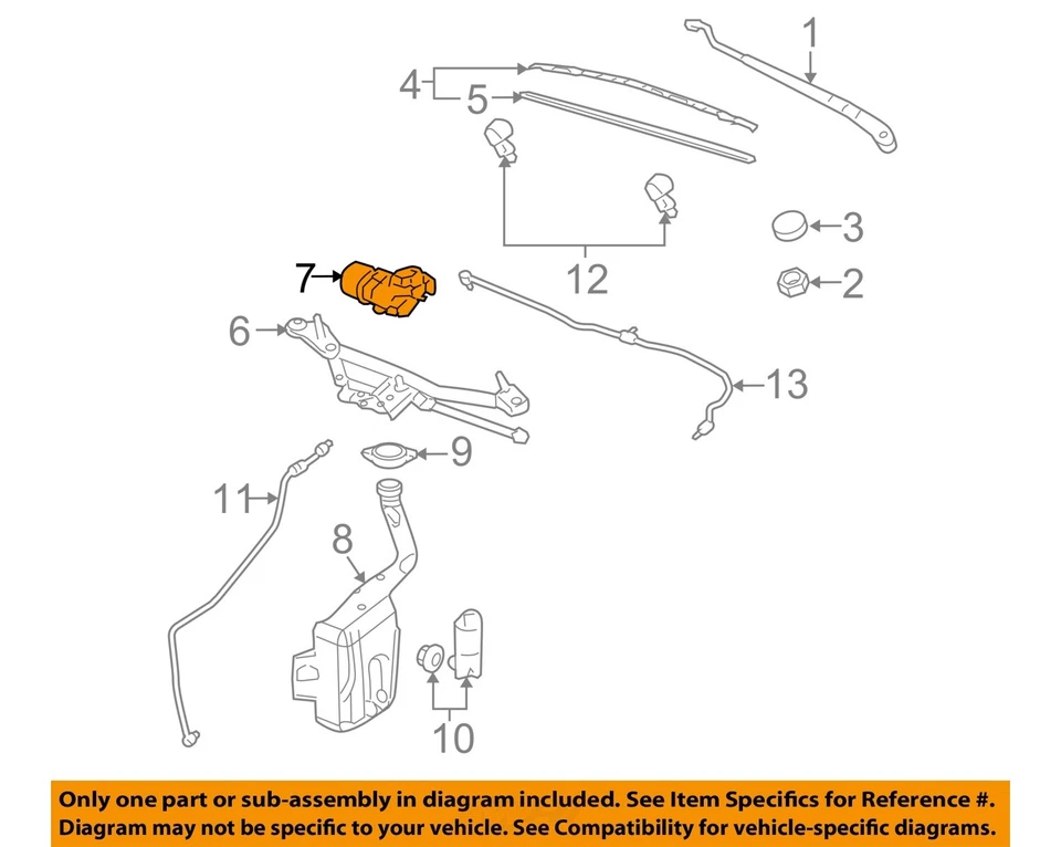 Used Windshield Wiper Motor fits: 2008 Chevrolet Cobalt Grade A - Image 3 of 4