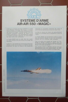 DTEN DOKUMENT WAFFENSYSTEM AIR AIR 550 MAGIC MISSILE MATRA MIRAGE F1