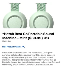 Hatch Rest Go Portable Mini Sound Machine for Babies - Slate