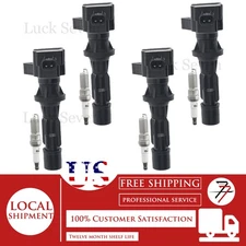 4pcs Ignition Coil and Spark Plug For 2006-2009 Mercury Milan 2.3L L4