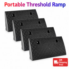 4PCS Heavy Duty Kerb Ramp Portable Curb Ramps for Doorways Wheelchair Car Bike