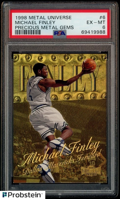 1998-99 Metal Universe Precious Metal Gems #6 Michael Finley 50/50 PMG PSA 6