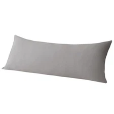 Jersey Knit Body Pillow Cover 21×54 Inches 100% Cotton Dark Grey 1 Pack