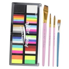 Face Painting Kit, Split Cake Face Paint Palette for Halloween Rainbow Colors