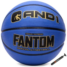 AND1 Fantom Rubber Basketball: Official Regulation Size 7 (29.5 inches) Rubber