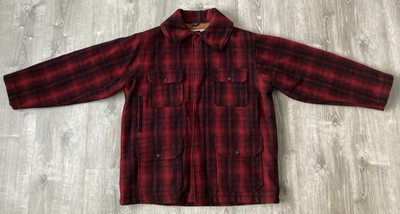 Vintage Woolrich 503 Wool Hunting Jacket Coat Men's 46 Red Plaid