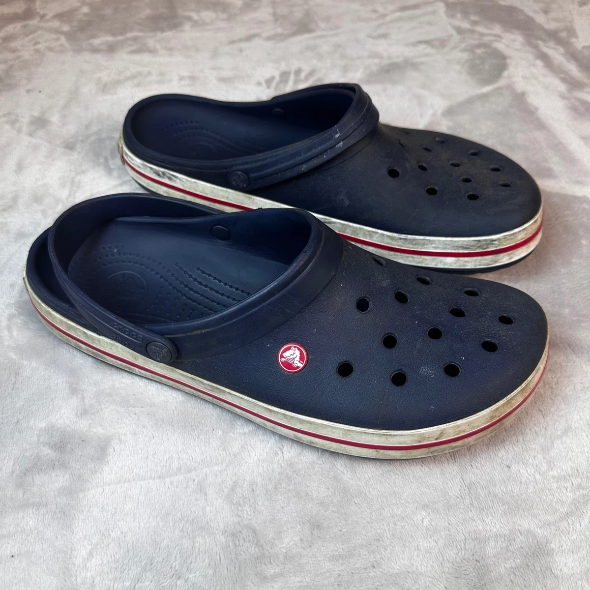 Crocs Crocband Clog Red Mens Size 9 Womens Size 11 Sporty Stripe Slip On Shoes America turns 250 this year and having matching shoes to  main image 4