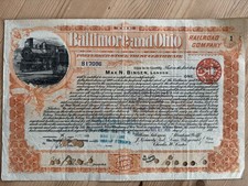 Historisches Wertpapier Baltimore and Ohio Railroad Company Eisenbahn 1899