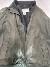 Orvis Jacket Mens Medium Green Bomber Collar Coat Vintage 80s Grandad