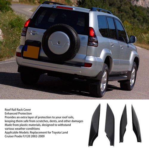 Roof Rack Rail End Shell Roof Rail Rack Cover Protective For Land Cruiser Prado - Picture 6 of 22