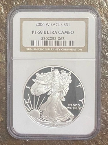 2006-W American Silver Eagle Proof NGC PF 69 Ultra Cameo 20th Anniversary Coin