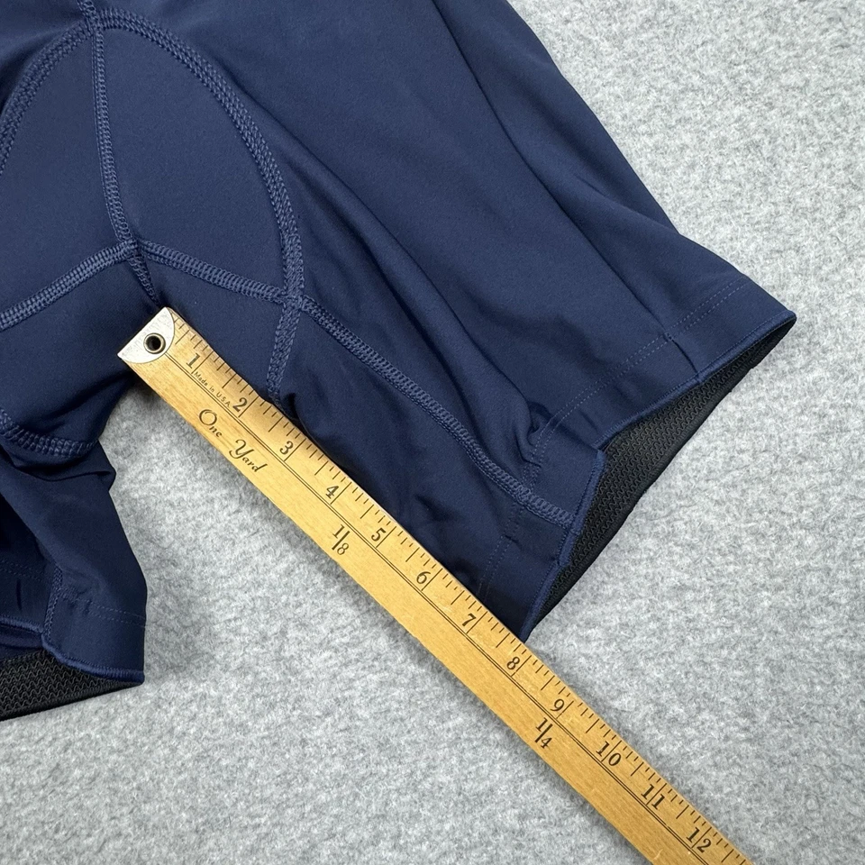 Vintage 80s LL Bean Padded Cycling Shorts Mens XL Nylon Stretch Made In USA Navy - Image 4 of 4
