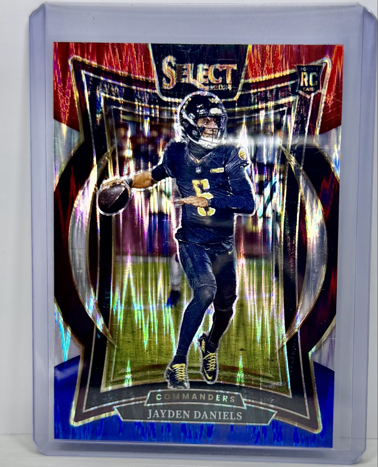 2024 Panini Select - Concourse Jayden Daniels #26 Red & Blue Shock Prizm (RC)