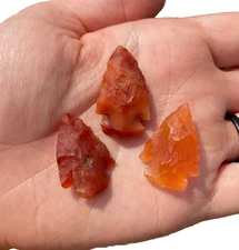 Carnelian Arrowhead -  Stone Arrowhead, Natural Carnelian from Madagascar