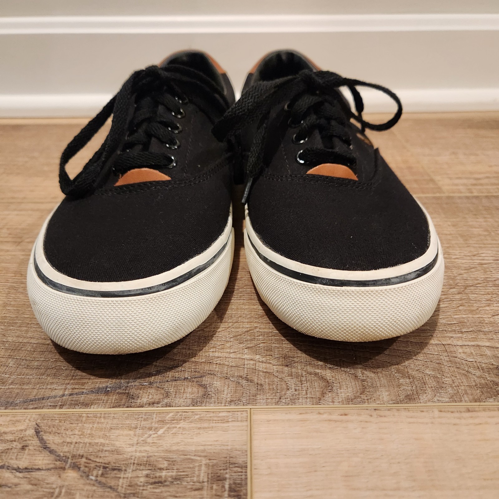 Polo Ralph Lauren Sneakers Uomo 7.5 D Nero Thorton Low top Tela Pony