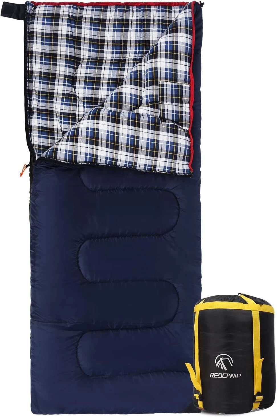 XL Cotton Sleeping Bag Warm for Adults, Comfortable Flannel Compact Blanketless...