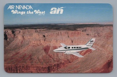 Air Nevada Cessna 402C N2841A Airline Issue Postkarte Flugzeug Grand Canyon 