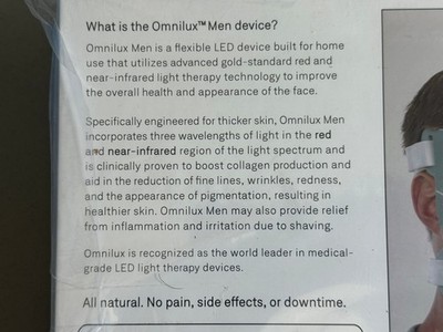 Fine-Lite Omnilux Base Unit 2004年製 Omnilux Men's Mask Device Red Light LED Therapy for sale online | eBay