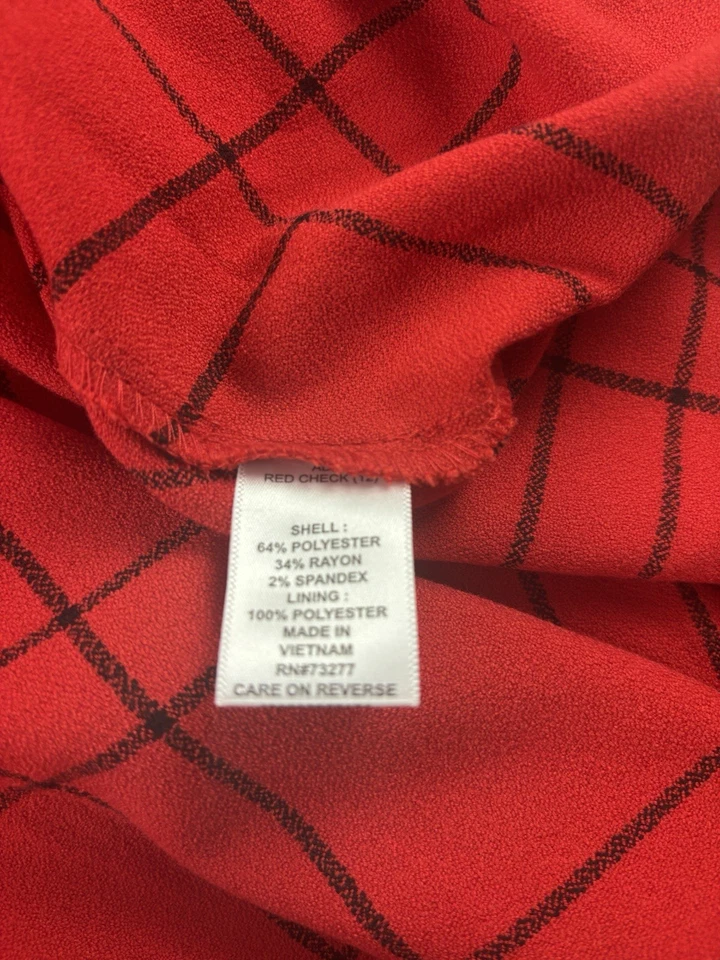 Vestido mujer ELLE talla 12 Holiday Festive rojo y negro Foto 3 de 4