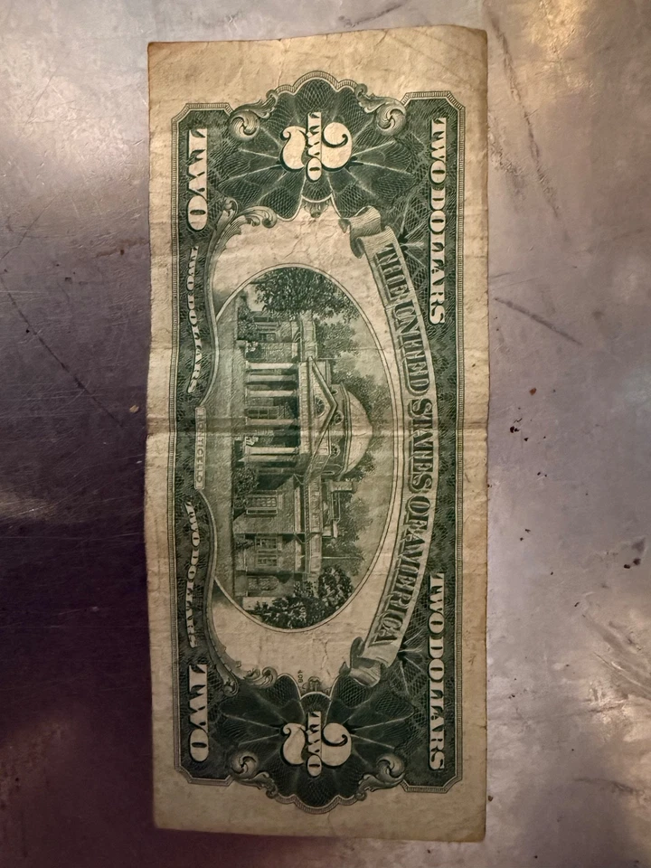 ⭐ Vintage 1953 Red Seal $2 Bill – United States Note – Series A58516596A ⭐ - Image 2 of 2