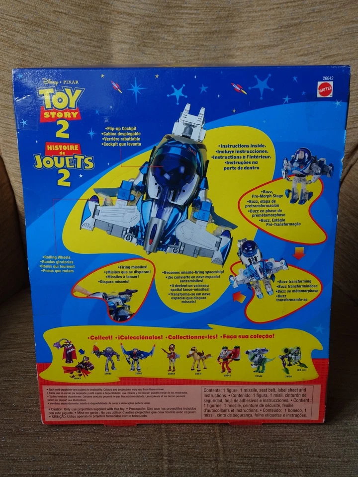 Mattel Toy Story 2 Metal Morphers Rocket Blasting Buzz Lightyear 8" sealed 2000 - Image 2 of 4