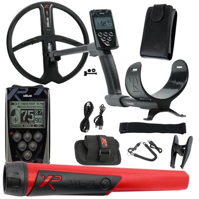 XP Deus Detector with MI-6 Pinpointer, Remote, 11  X35 Coil
