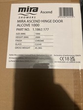Mira Ascend Alcove Hinged Shower Door 1000mm
